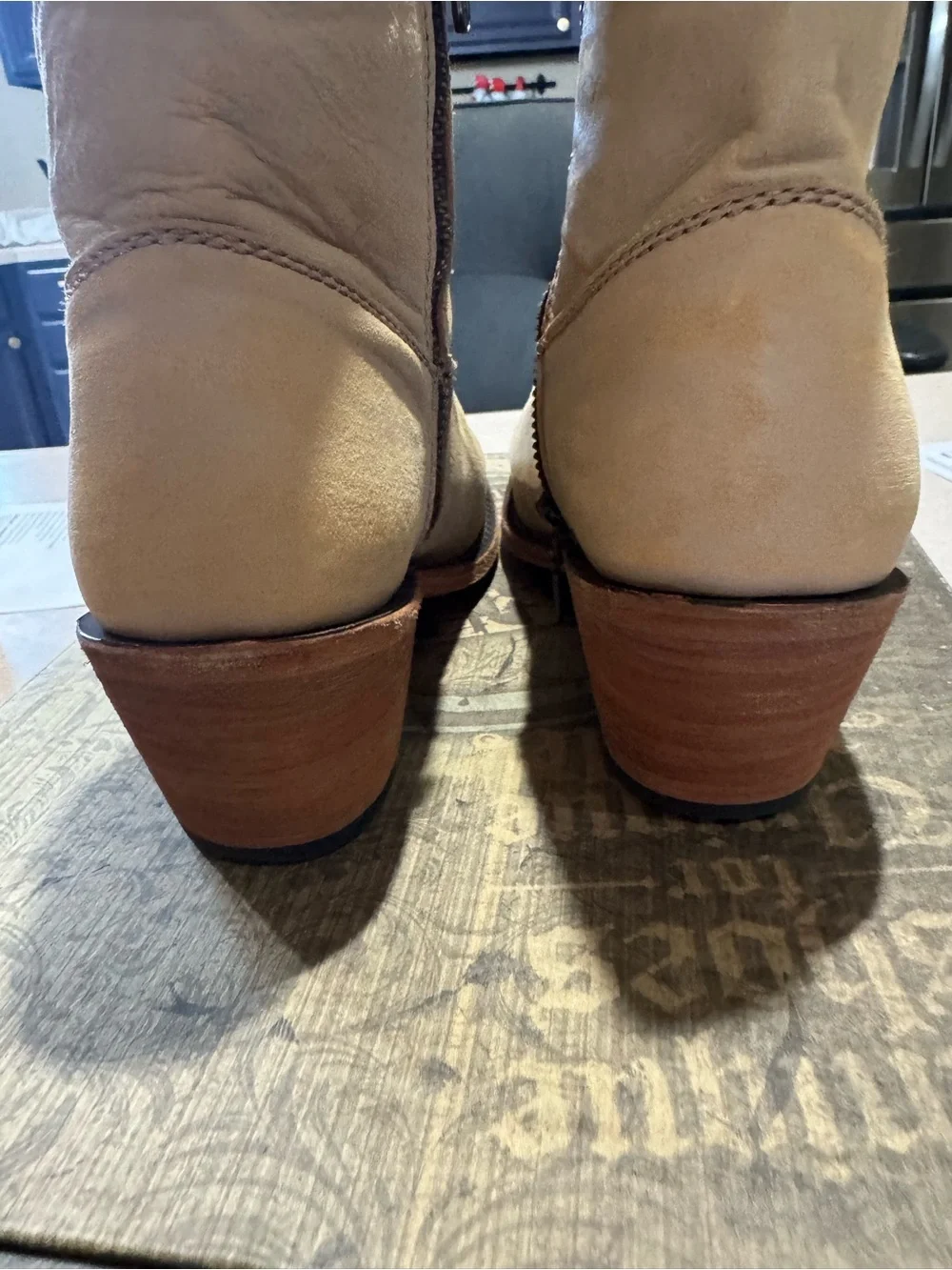 Liberty Black Tan Leather Western Ankle Booties
